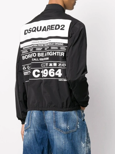 Shop Dsquared2 Dsquared C1964 Print Bomber Jacket In White