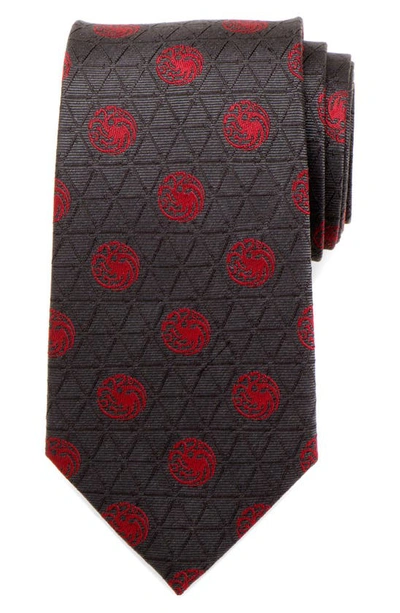 Shop Cufflinks, Inc Game Of Thrones Targaryen Silk Tie In Grey