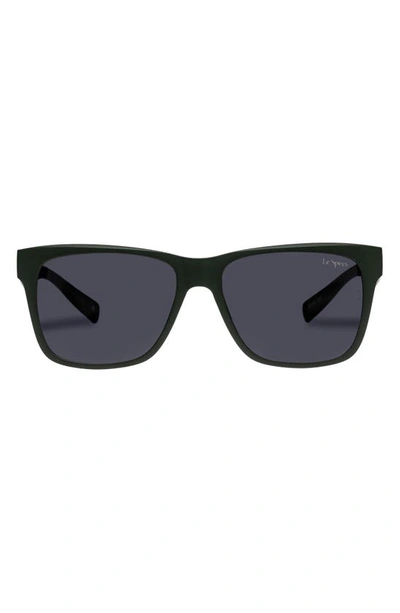 Shop Le Specs Systematci 55mm Sunglasses In Khaki/ Smoke Gradient