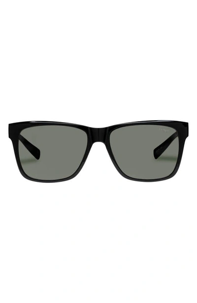 Shop Le Specs Systematci 55mm Sunglasses In Black/ Green