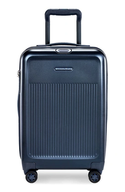 Shop Briggs & Riley Sympatico 22-inch Expandable Spinner Carry-on In Matte Navy
