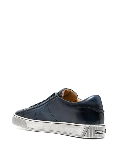 Shop Santoni Sneakers Blue