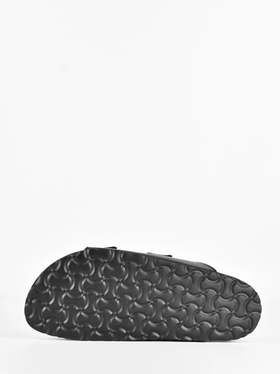 Shop Palm Angels Black Leather Sandals