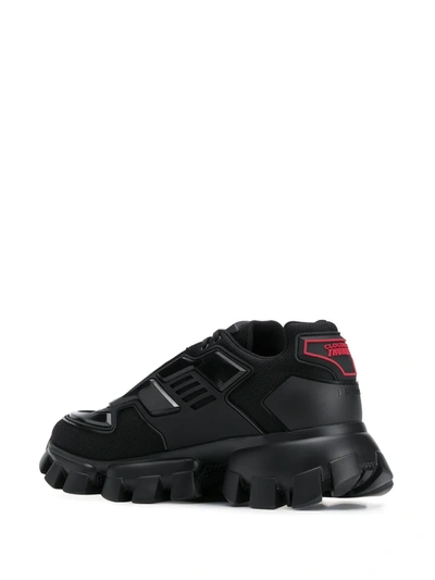 Shop Prada Cloudbust Thunder Sneakers In Nero+nero