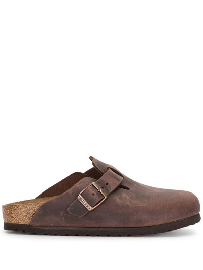 Shop Birkenstock Flat Shoes Brown