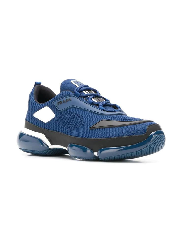 Prada Men's Cloudbust Knit Sport Sneakers In Blue | ModeSens