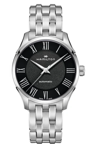 Shop Hamilton Jazzmaster Automatic Bracelet Watch, 40mm In Black/silver