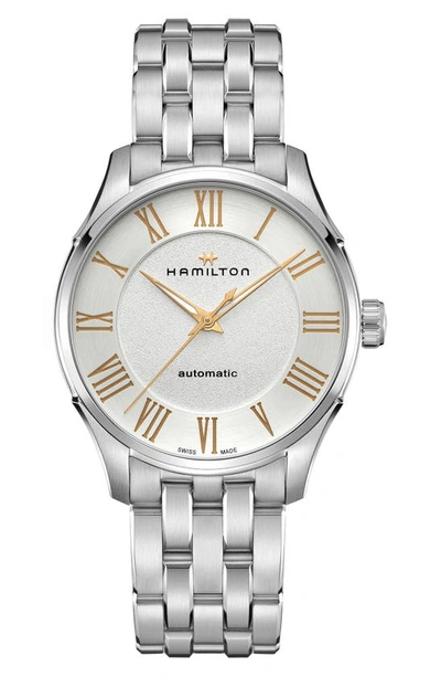 Shop Hamilton Jazzmaster Automatic Bracelet Watch, 40mm In Silver