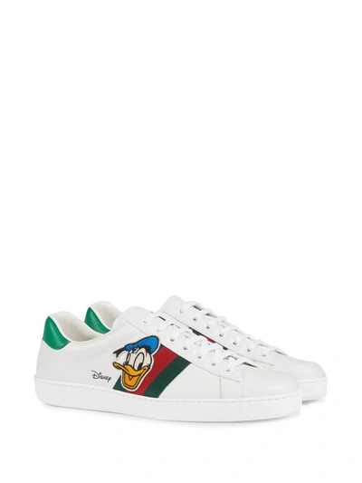 Shop Gucci X Disney Donald Duck Ace Sneakers In Black