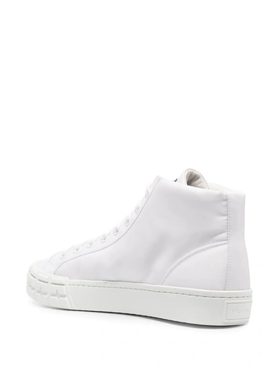 Shop Prada Wheel Cassetta High-top Sneakers In Nero