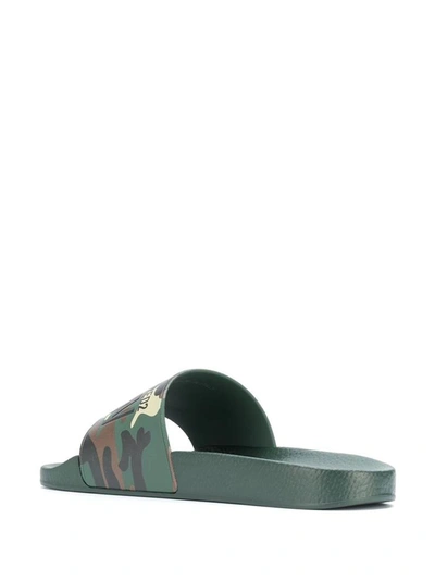 Shop Dsquared2 Camouflage Print Slides In White