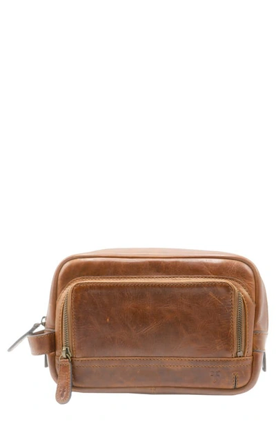 Shop Frye Leather Dopp Kit In Cognac