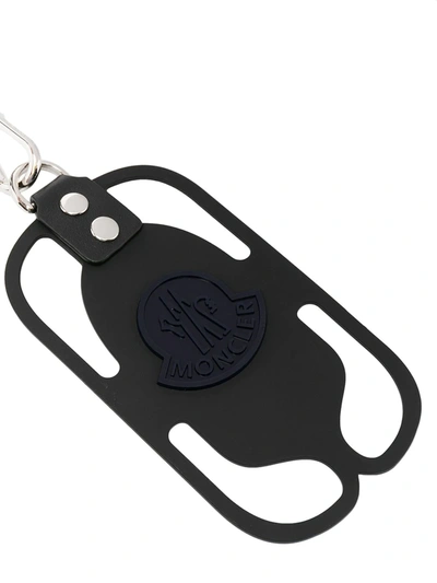 Shop Moncler Contrast Logo Patch Phone Holder In Yellow