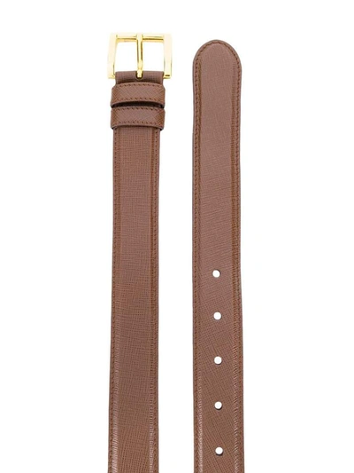 Shop Prada Buckle Belt In Nero