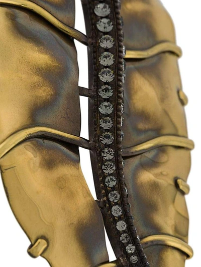 Shop Lanvin Leaf Pendant Necklace In Bronze