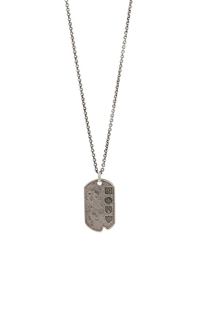 Shop John Varvatos Dog Tag Necklace In Silver