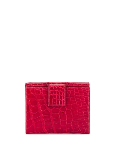 Shop Prada Patent Wallet In Nero