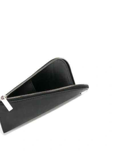 Shop Rick Owens Curved Edge Embossed Logo Wallet In Black
