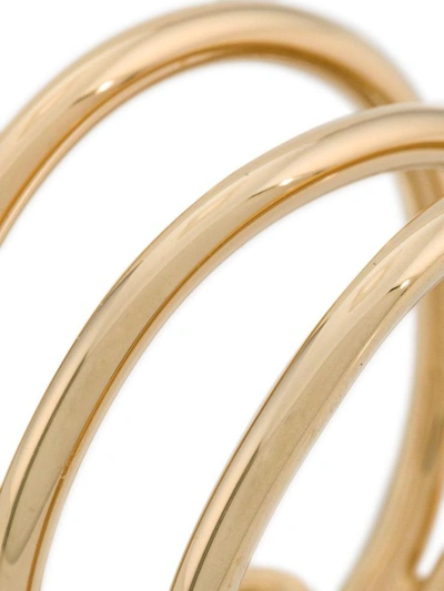 Shop Balenciaga Triple Wrap Ring In Gold