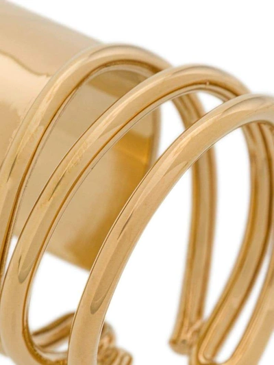 Shop Balenciaga Round Cut Out Ring In Gold