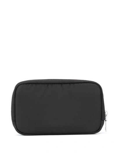 Shop Prada Logo Plaque Purse In Nero