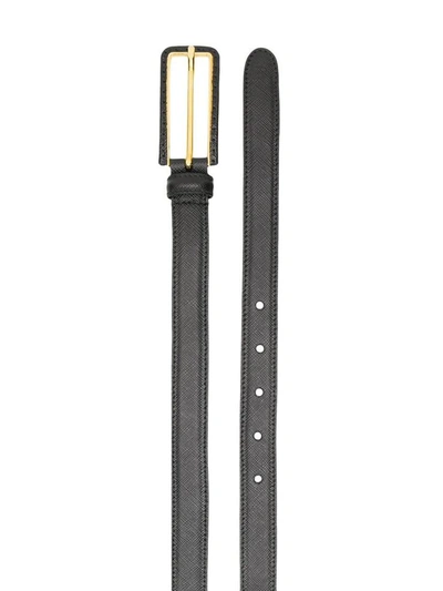 Shop Prada Buckle Belt In Nero