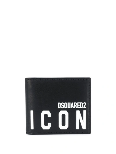 Shop Dsquared2 Icon Logo Print Wallet In White