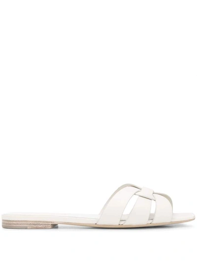 Shop Saint Laurent Sandals Powder