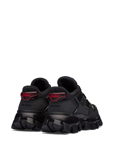 Shop Prada Cloudbust Thunder Sneakers In Nero+nero