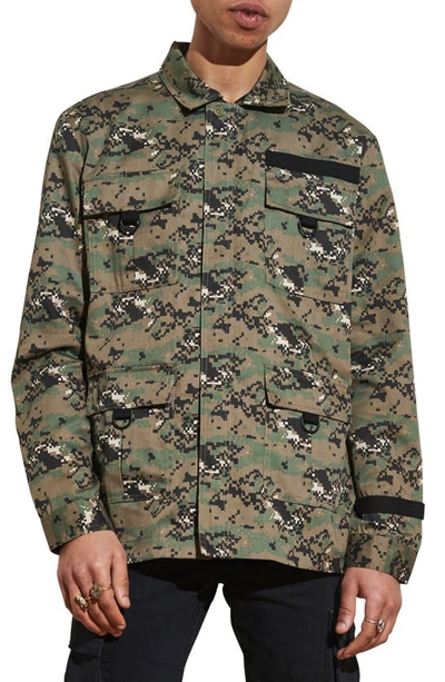 Shop Nana Judy Drill Camouflage Utility Jacket In Digi Camo