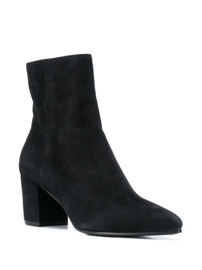 Shop Prada Suede Ankle Boots In Nero
