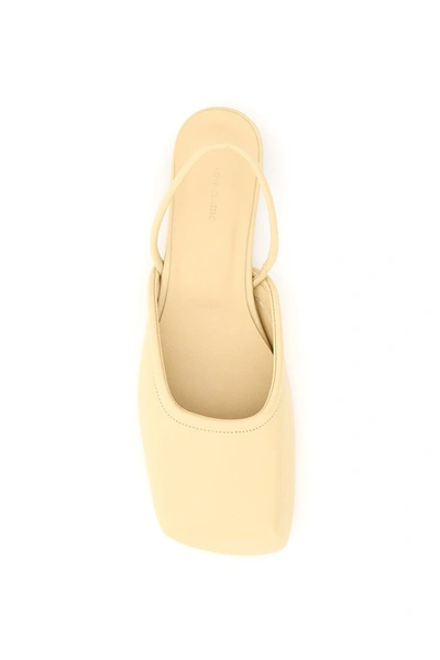 Low Classic Squared Toe Slingback Sandals In Beige | ModeSens