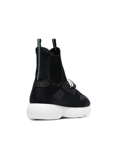 Shop Prada Cloudbust 40 Hi-top Sneakers In Nero+bianco
