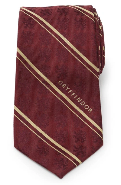Shop Cufflinks, Inc Harry Potter Gryffindor Stripe Silk Tie In Maroon