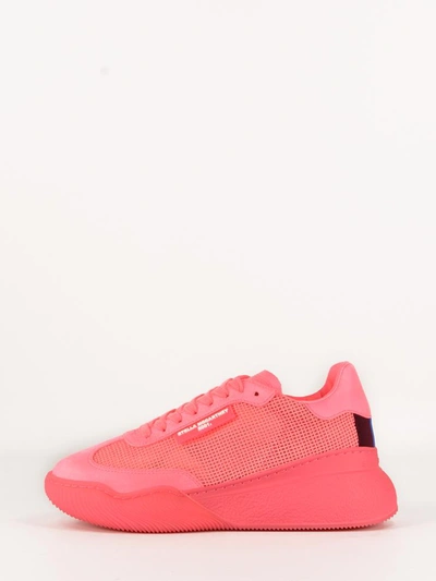 Shop Stella Mccartney Bright Pink Loop Sneakers