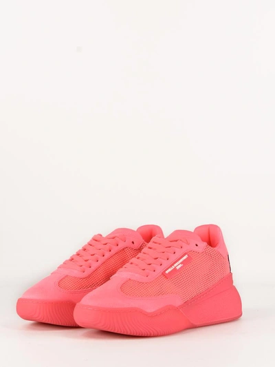 Shop Stella Mccartney Bright Pink Loop Sneakers