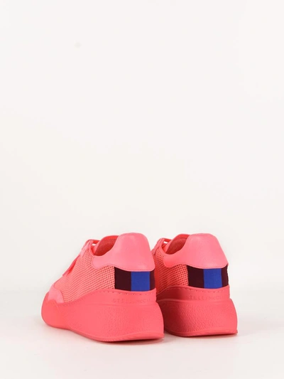 Shop Stella Mccartney Bright Pink Loop Sneakers