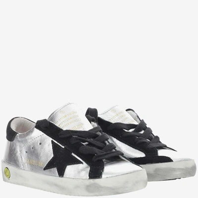 Shop Golden Goose Sneakers In Silver/black