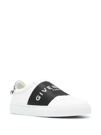Givenchy White & Silver Elastic Urban Knots Sneakers | ModeSens