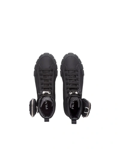 Shop Prada Sneaker High-top In Nero