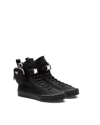 Shop Prada Sneaker High-top In Nero