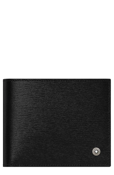 Shop Montblanc Leather Bifold Wallet In Black