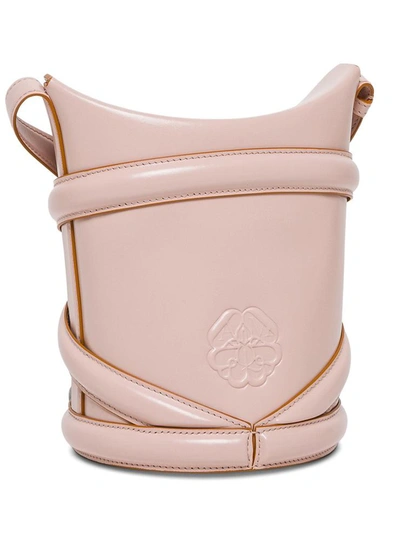 Shop Alexander Mcqueen The Curve Crossbody Bag In Pink Leather