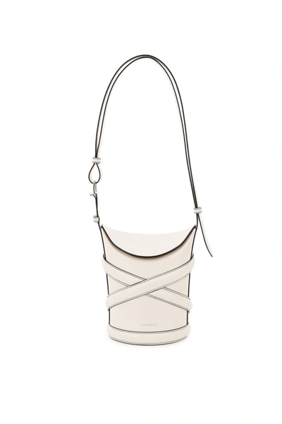 Shop Alexander Mcqueen The Small Curve Bucket Bag In Soft Ivory