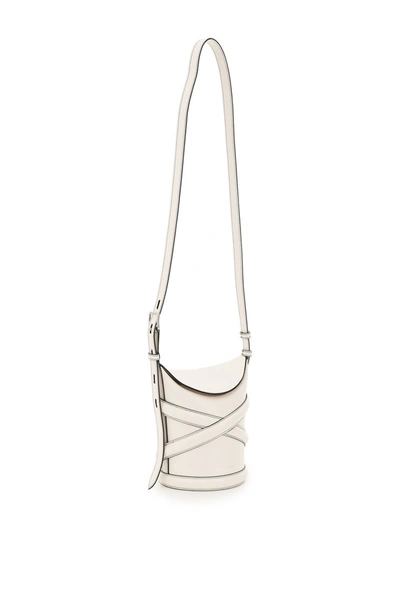 Shop Alexander Mcqueen The Small Curve Bucket Bag In Soft Ivory