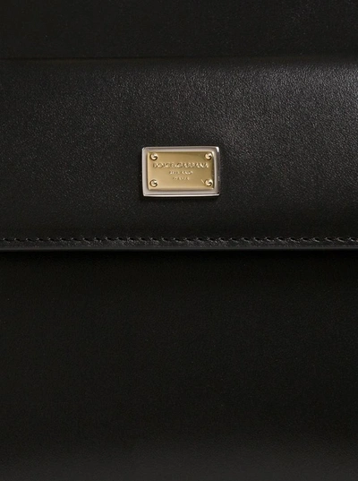 Shop Dolce E Gabbana Kendra Straw Handbag In Black