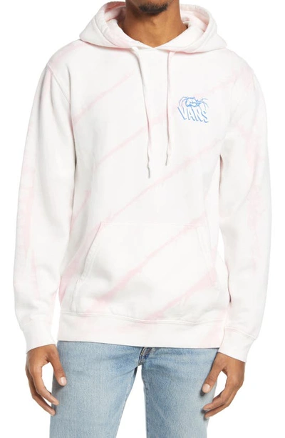 Shop Vans Logo Tie Dye Hooded Sweatshirt In  Cool Pink Tie Dye