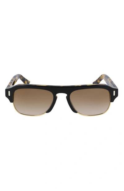 Shop Cutler And Gross 56mm Flat Top Sunglasses In Camouflage/ Gradient