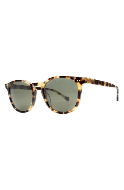 Shop Electric Oak 58mm Round Sunglasses In Gloss Spotted Tort/ Grey