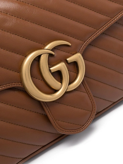 Shop Gucci Gg Marmont Shoulder Bag In Black